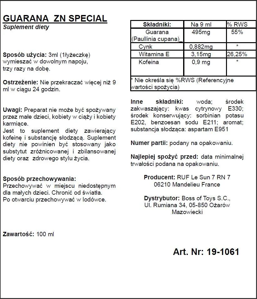 Supl.diety-GUARANA ZN 100 ML — zdjęcie 2