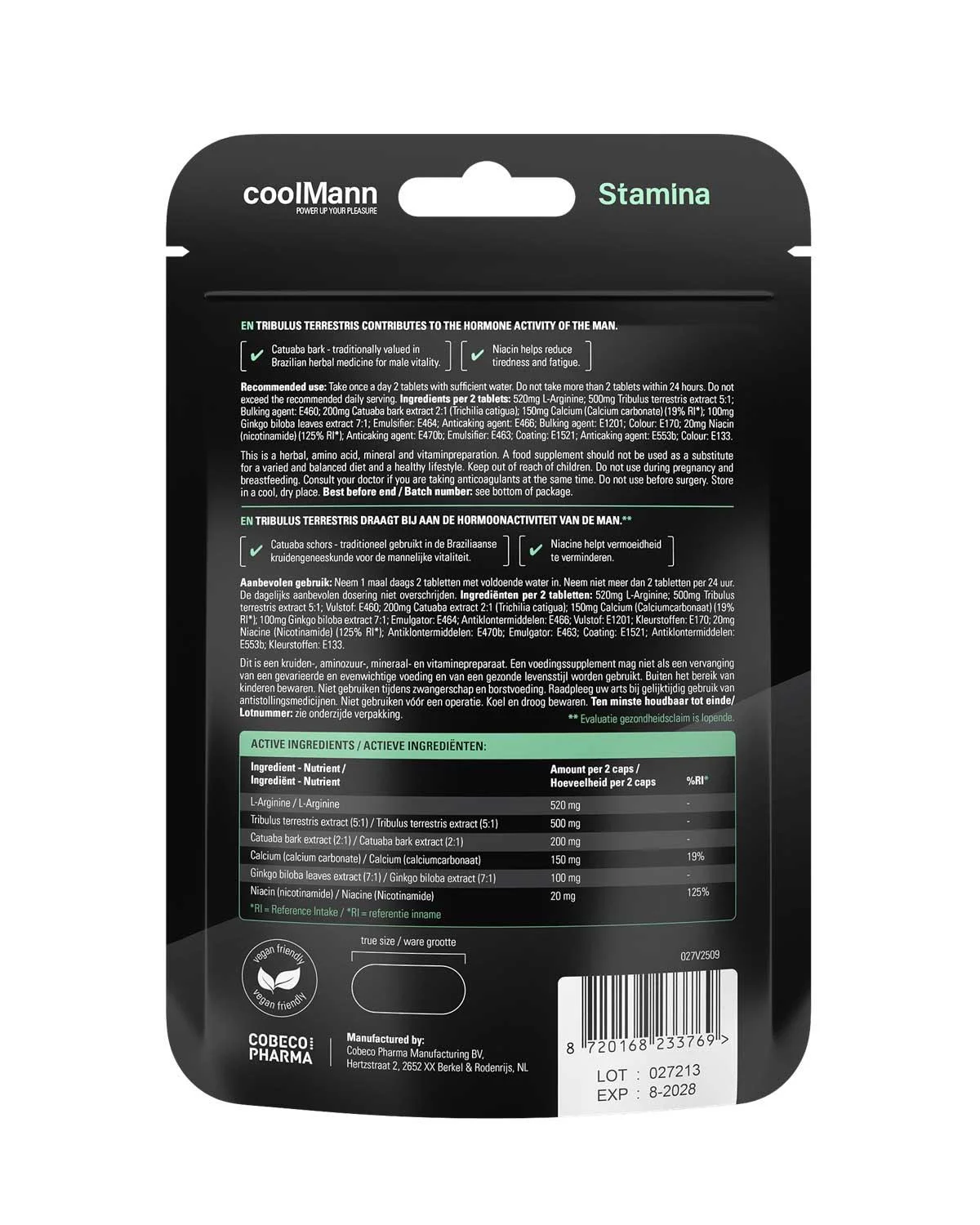 CoolMann STAMINA - 60 tablets — zdjęcie 2