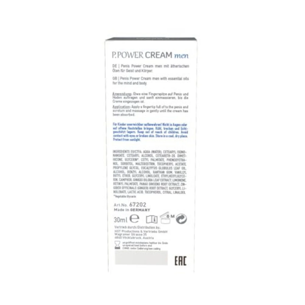 Żel/sprej-Shiatsu Penis Power Cream Men 30ml. — zdjęcie 2