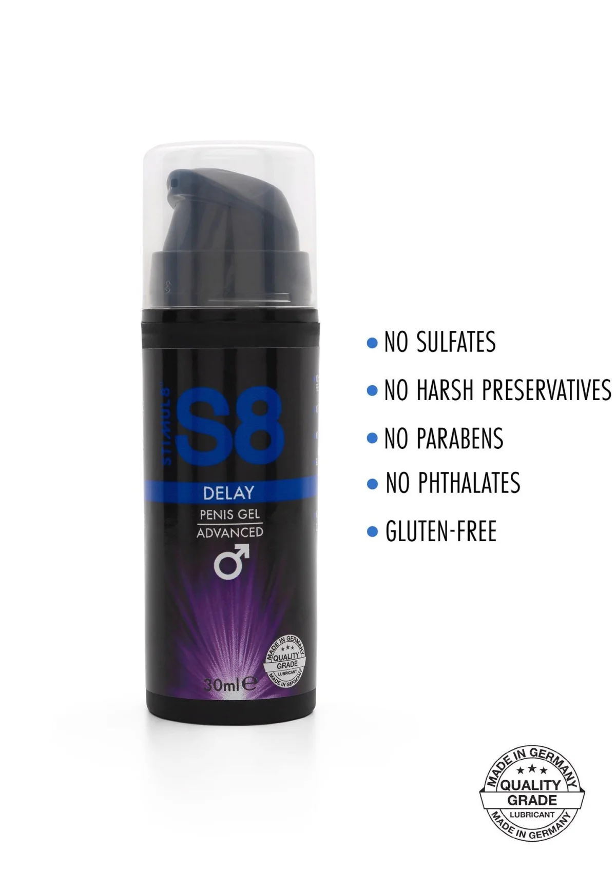 S8 Delay Penis Gel 30ml Natural — zdjęcie 2