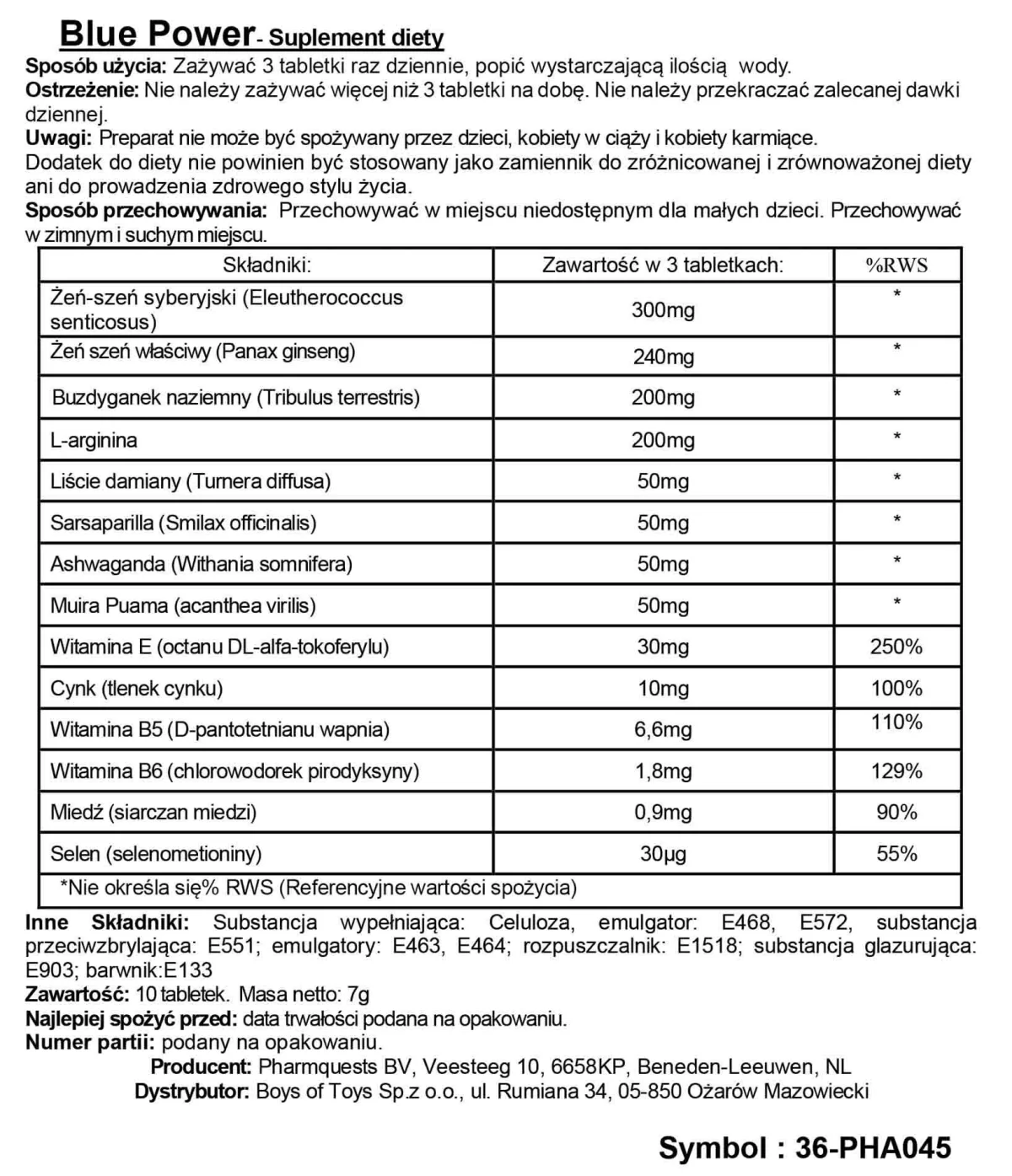 Blue Power - Stimulating Capsules — zdjęcie 3