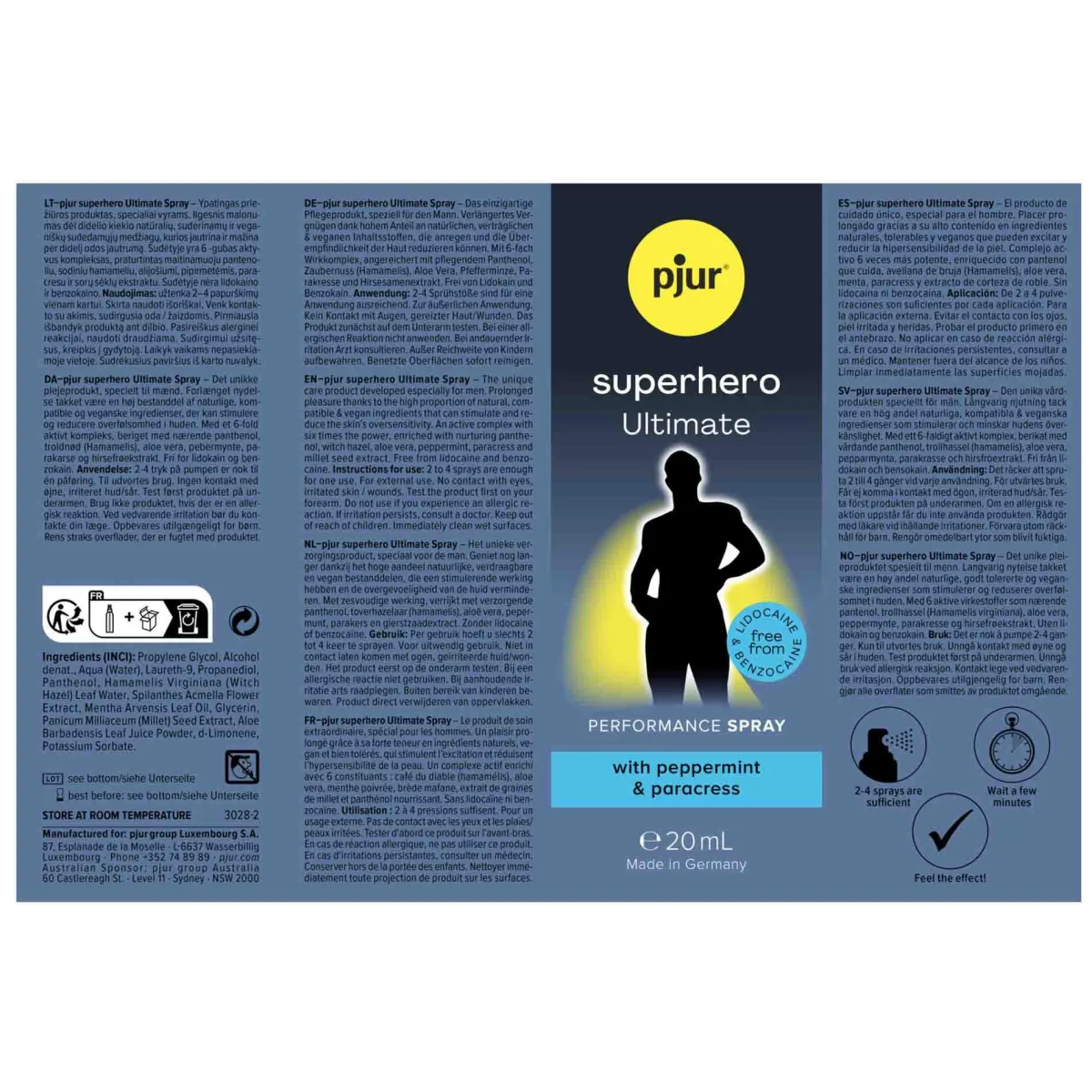 pjur superhero Ultimate Spray, 20 ml — zdjęcie 2