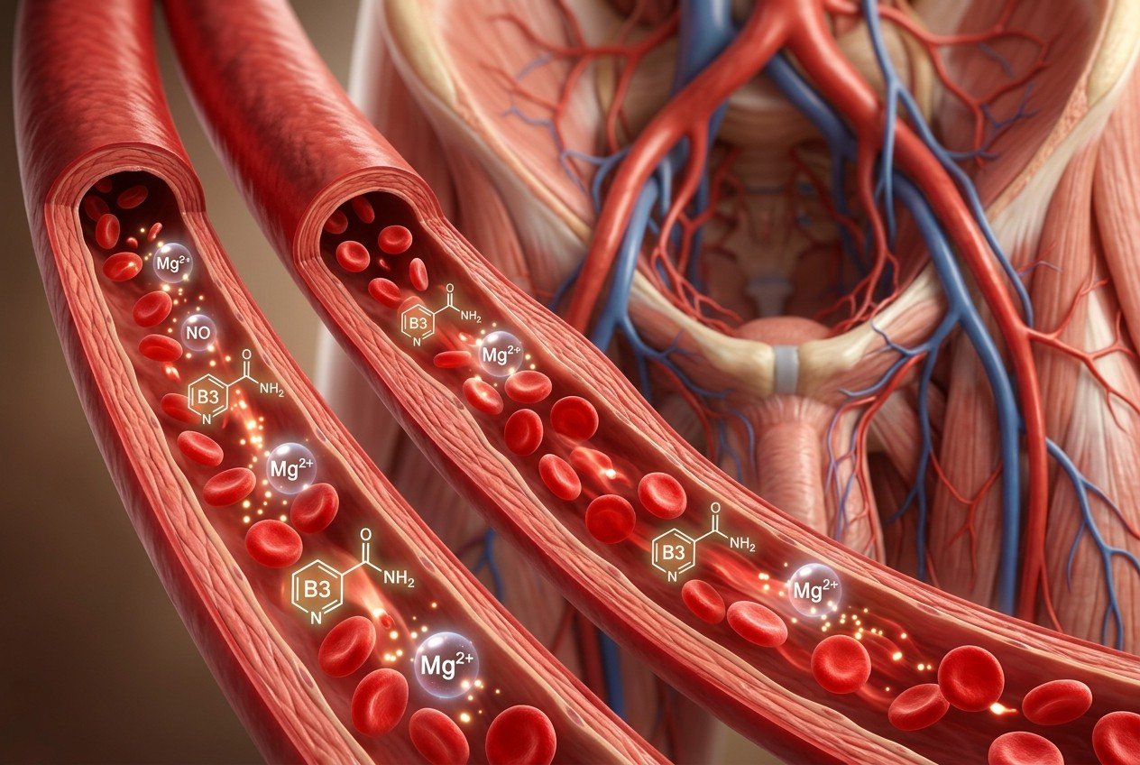 Niacyna i magnez a potencja — mechanizmy krążeniowe